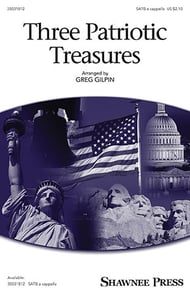 Three Patriotic Treasures SATB choral sheet music cover Thumbnail